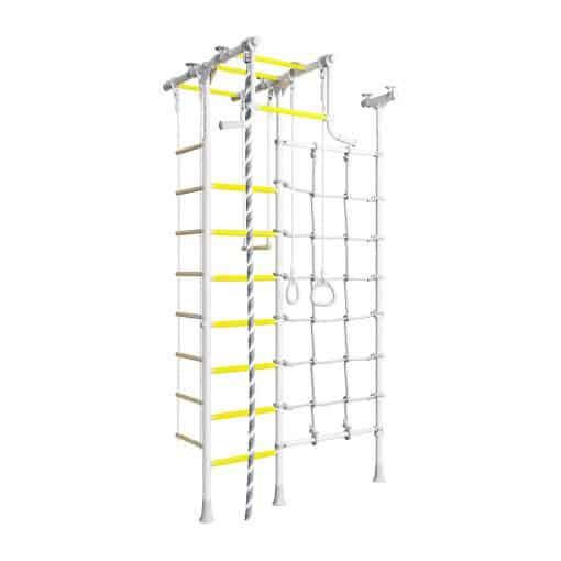 Kinder Gymnastik Sprossenwand mit Kletternetz Ringe Merkury 2 Provence 6/6