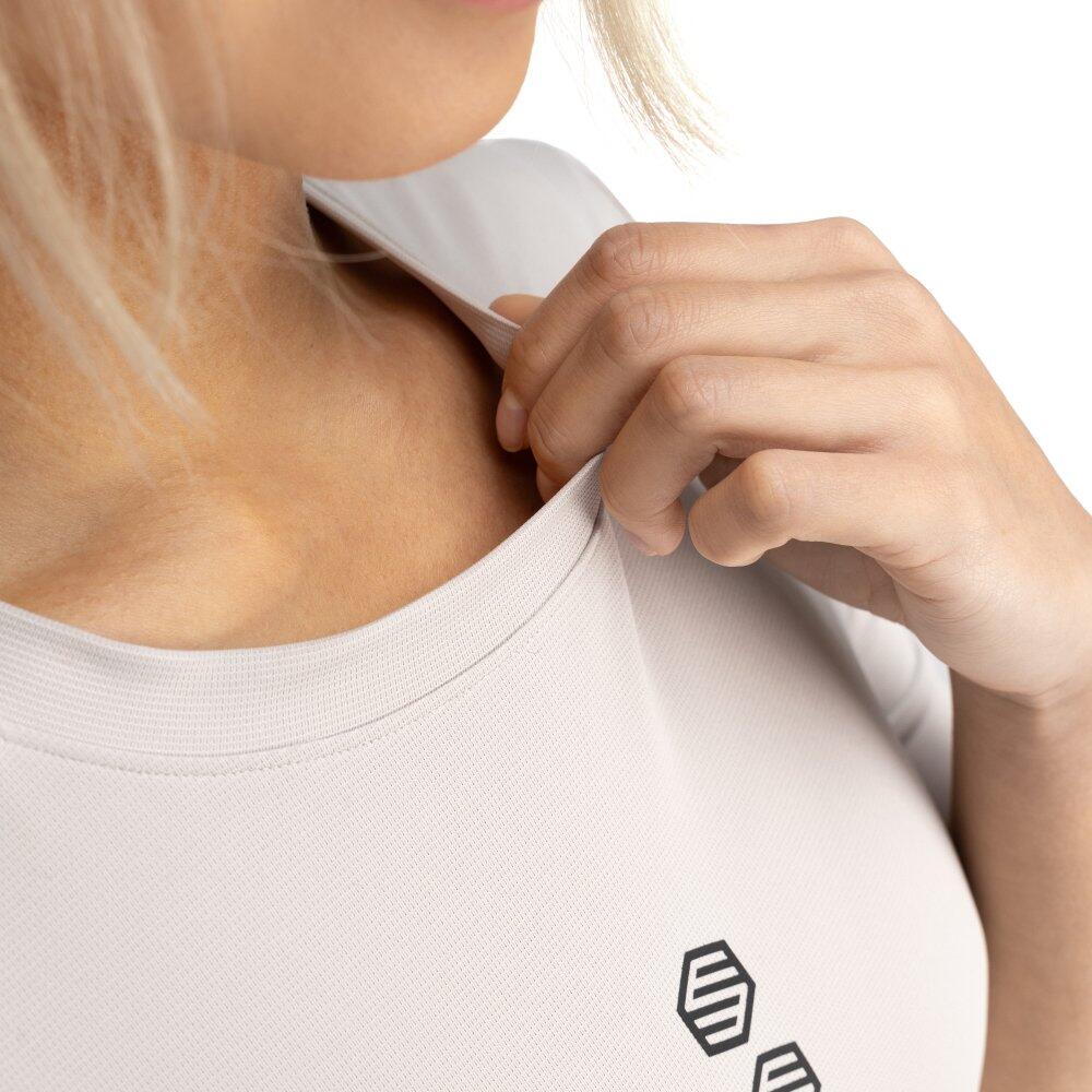Damen Radsport gravel-t-shirt Isla Sur Silbergrau 5/8