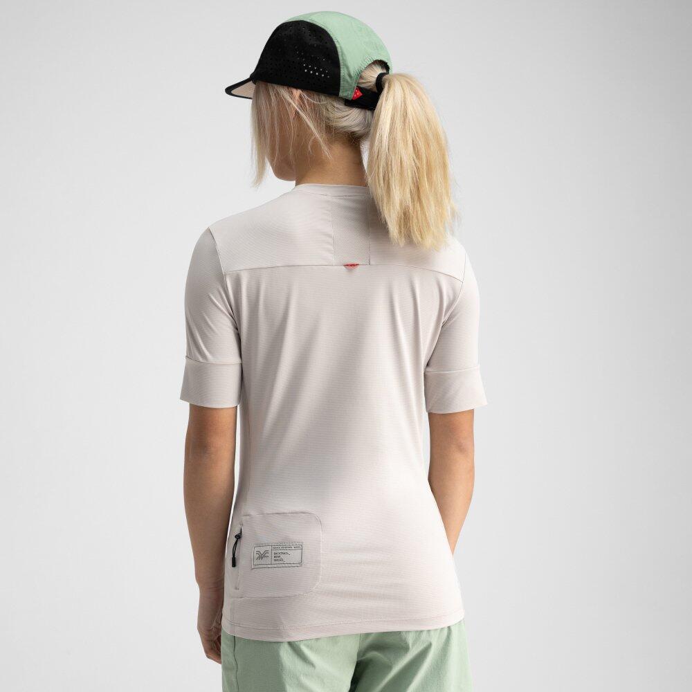 Damen Radsport gravel-t-shirt Isla Sur Silbergrau 6/8