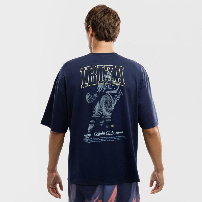 Tricou liber pentru bărbați IBZ Ibi Blue Stone Albastru