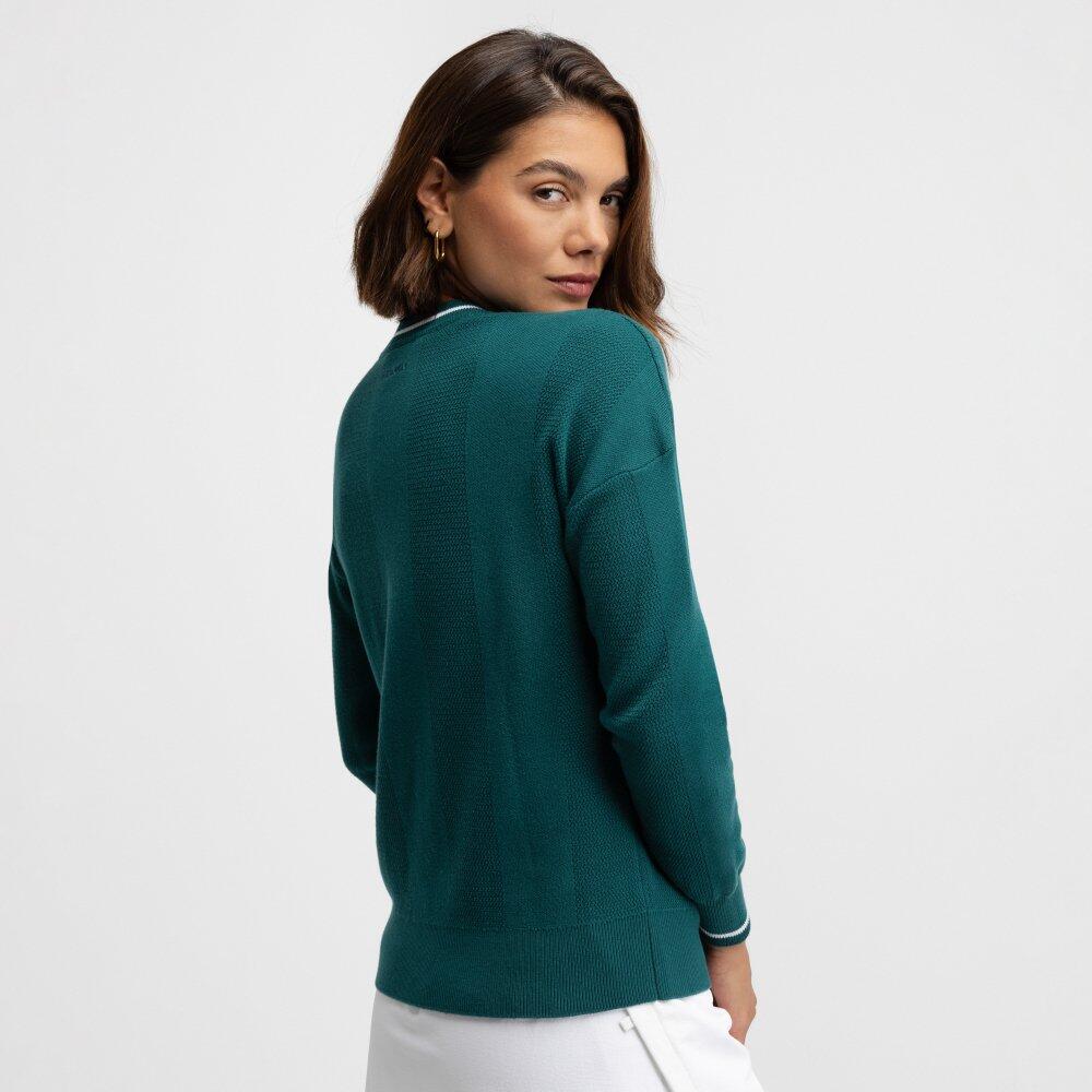 Maglione da golf con scollo a V da donna Gimme Teal Verde 6/7