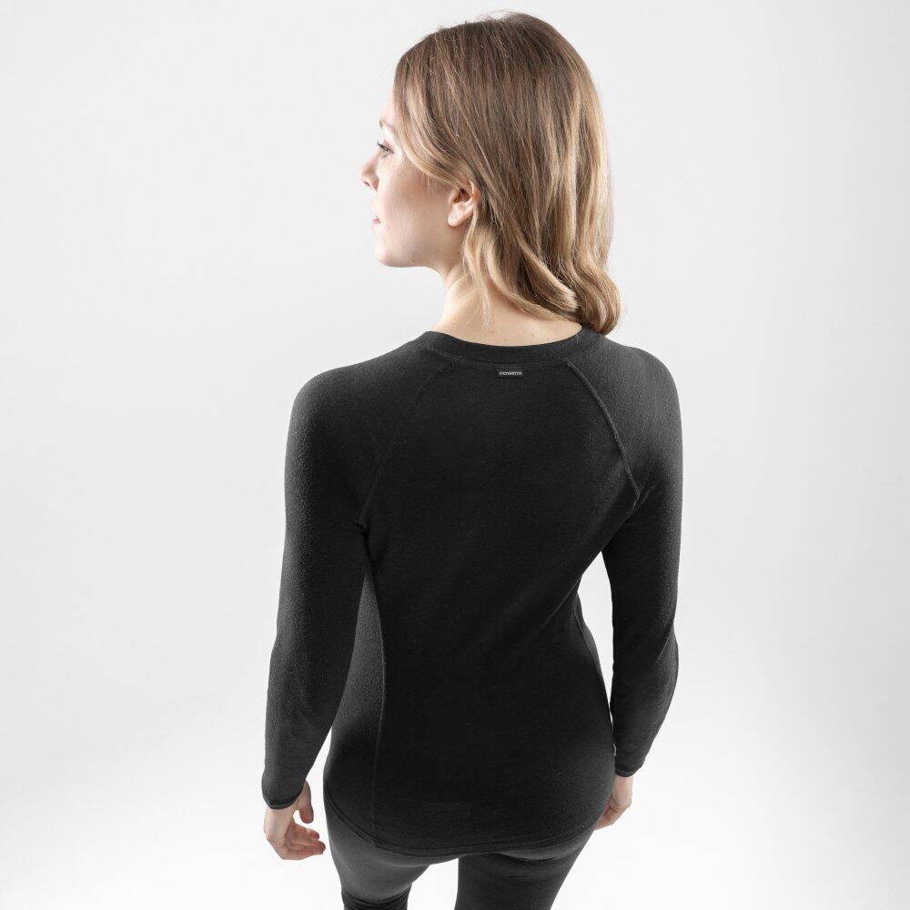 Maglia intima in lana donna Sport invernali SRX Siberia Nero 6/8