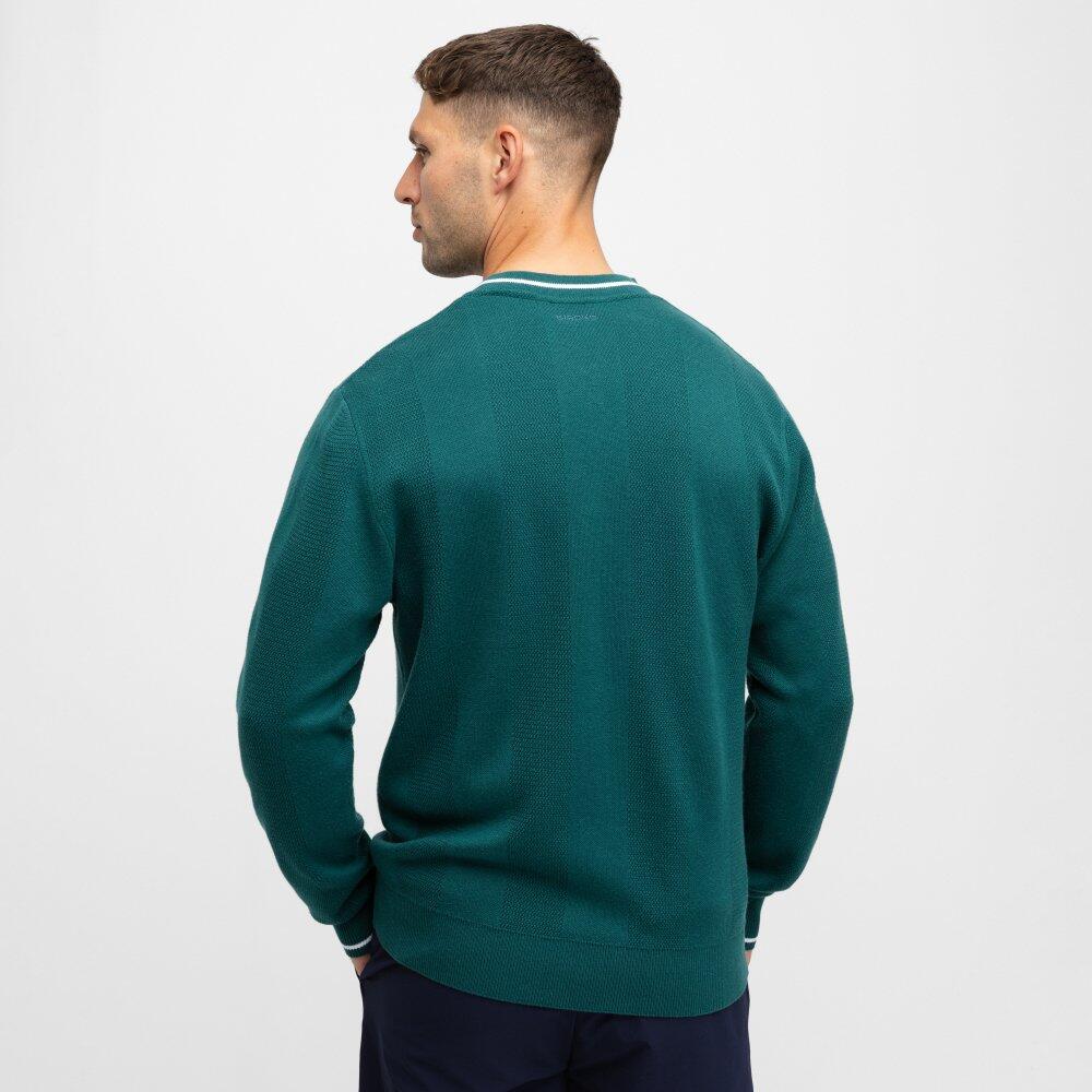 Pull de golf maille col en V homme Hagen Teal Vert 6/7