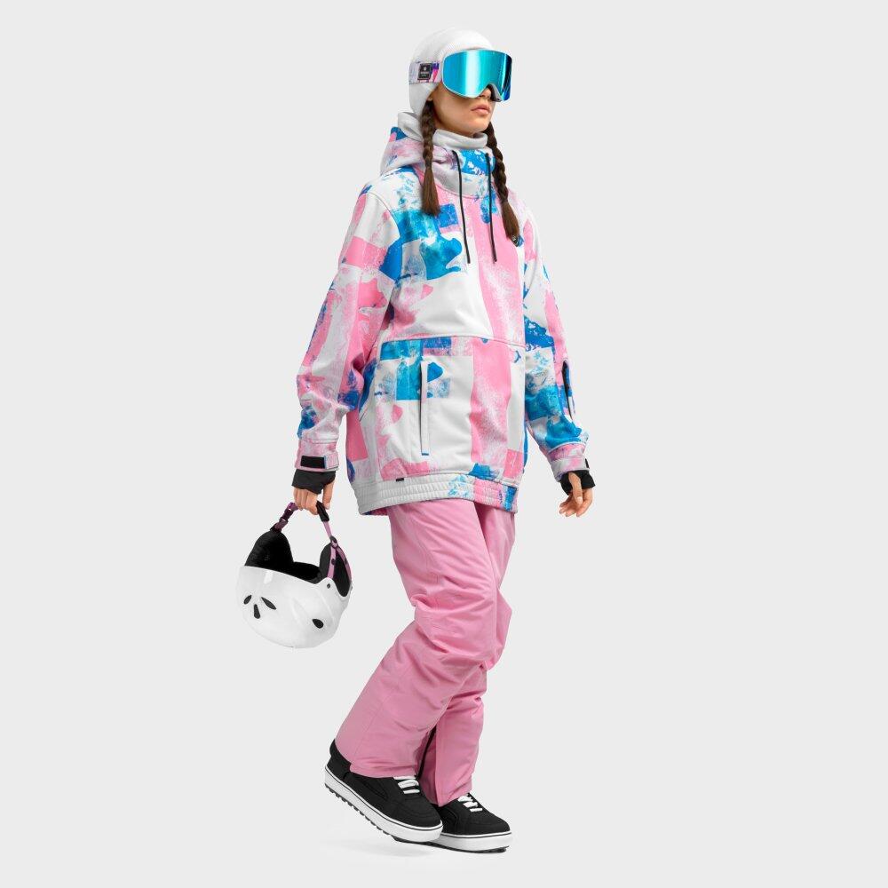 Casaco de snowboard para mulher Desportos de inverno W1-W Holi Rosa Chiclete 3/7