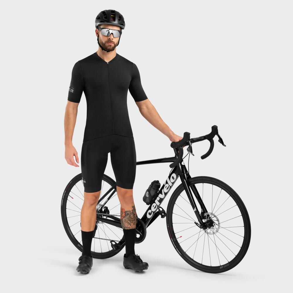 SIROKO Maglia da ciclismo a maniche corte uomo Core Pordoi Nero