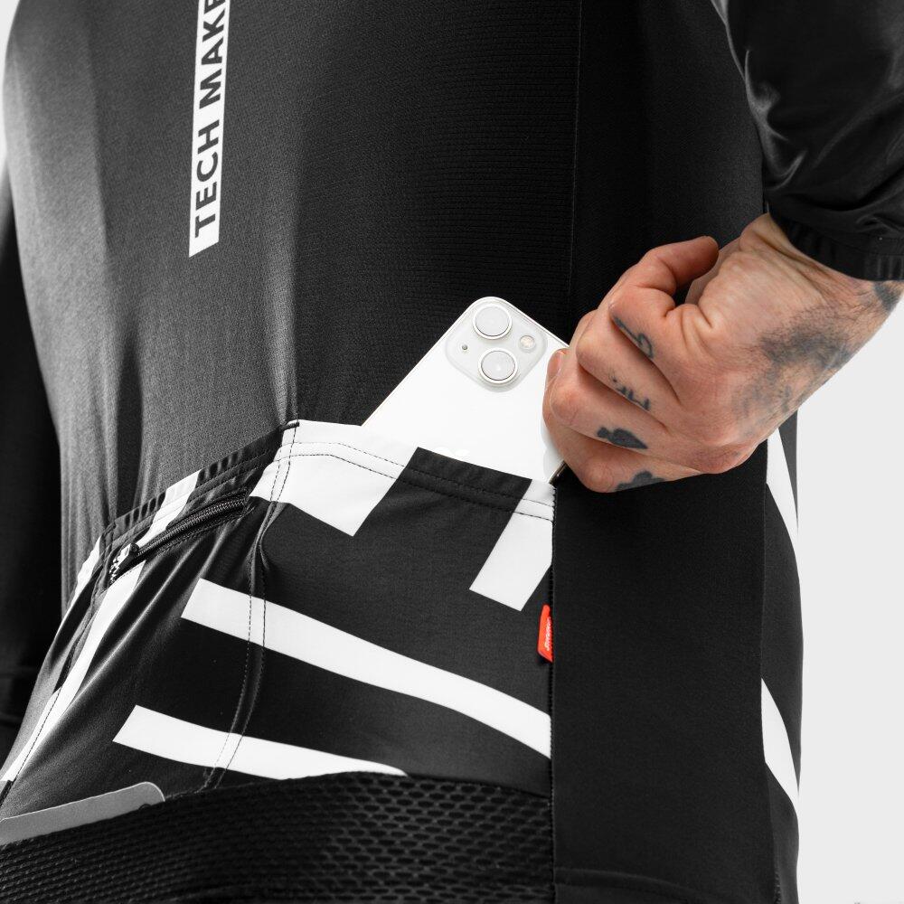 Men Cycling 's long sleeve jersey M2 Leader Black 5/7