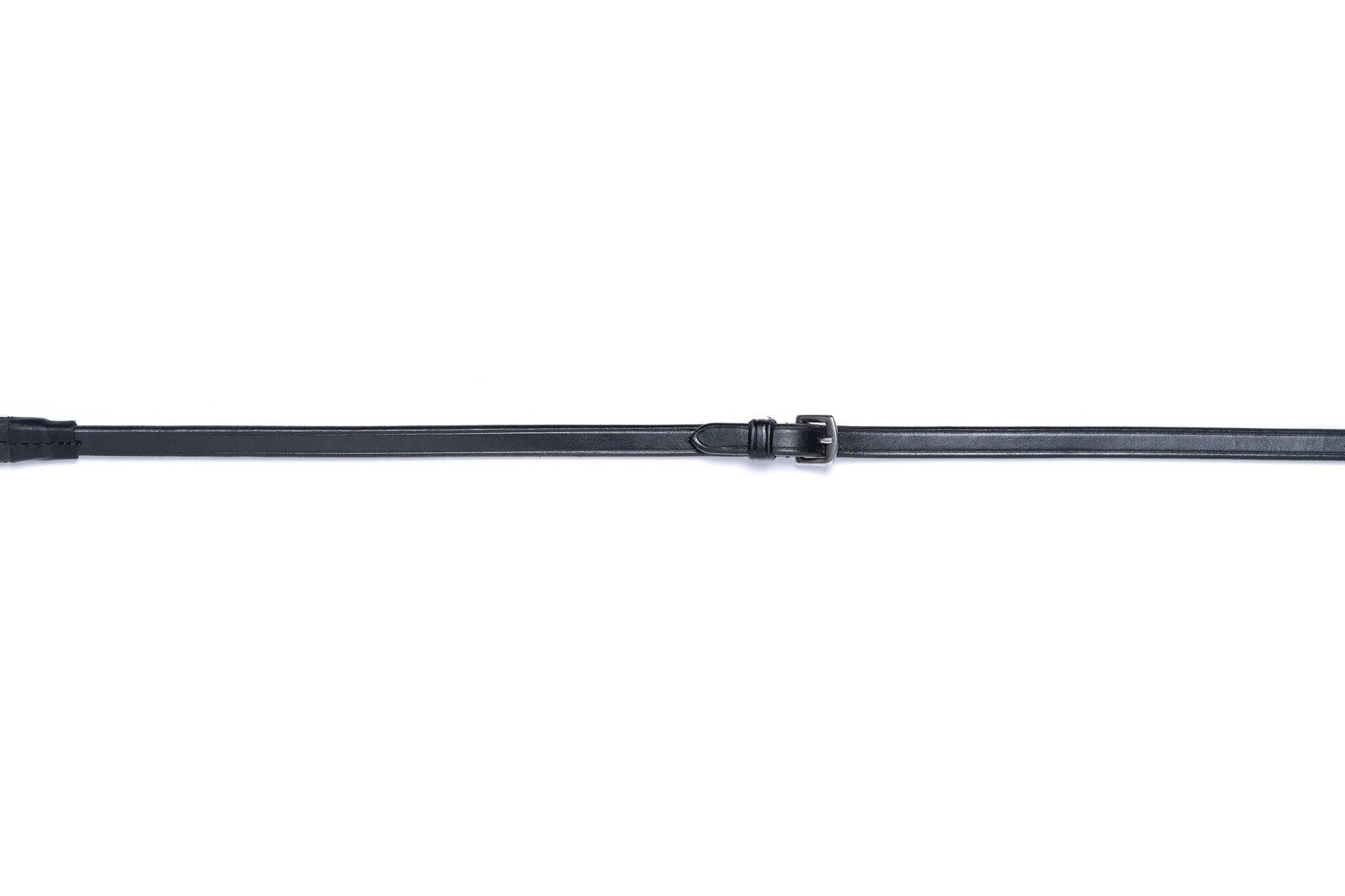Trust Maastricht 1/2inch Rubber Reins 7 Stops Zwart - 5/7
