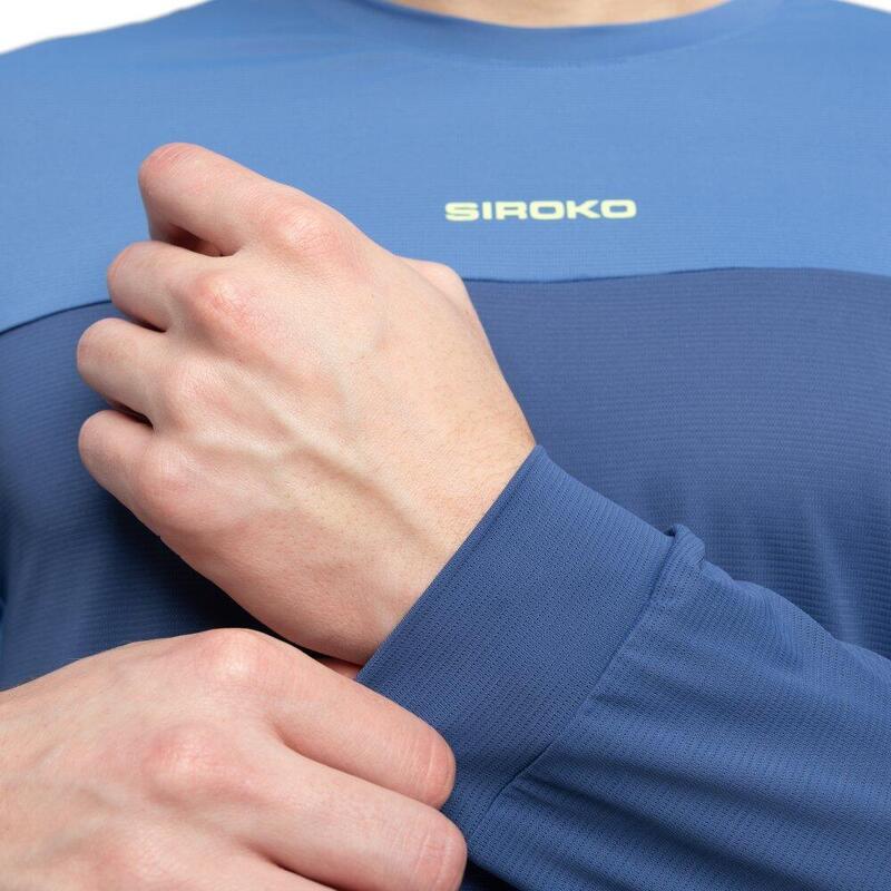 Tricou MTB cu mânecă lungă pentru bărbați MTB Endo Blue Albastru