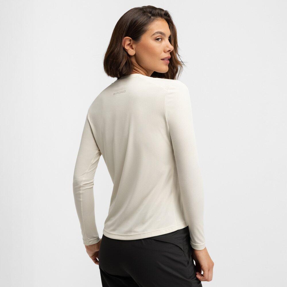 Damen Wandern langärmeliges wander-t-shirt für Wander Sand Beige 6/7