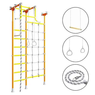 Bambini spalliera svedese palestra interna rete arrampicata Merkury Arancione
