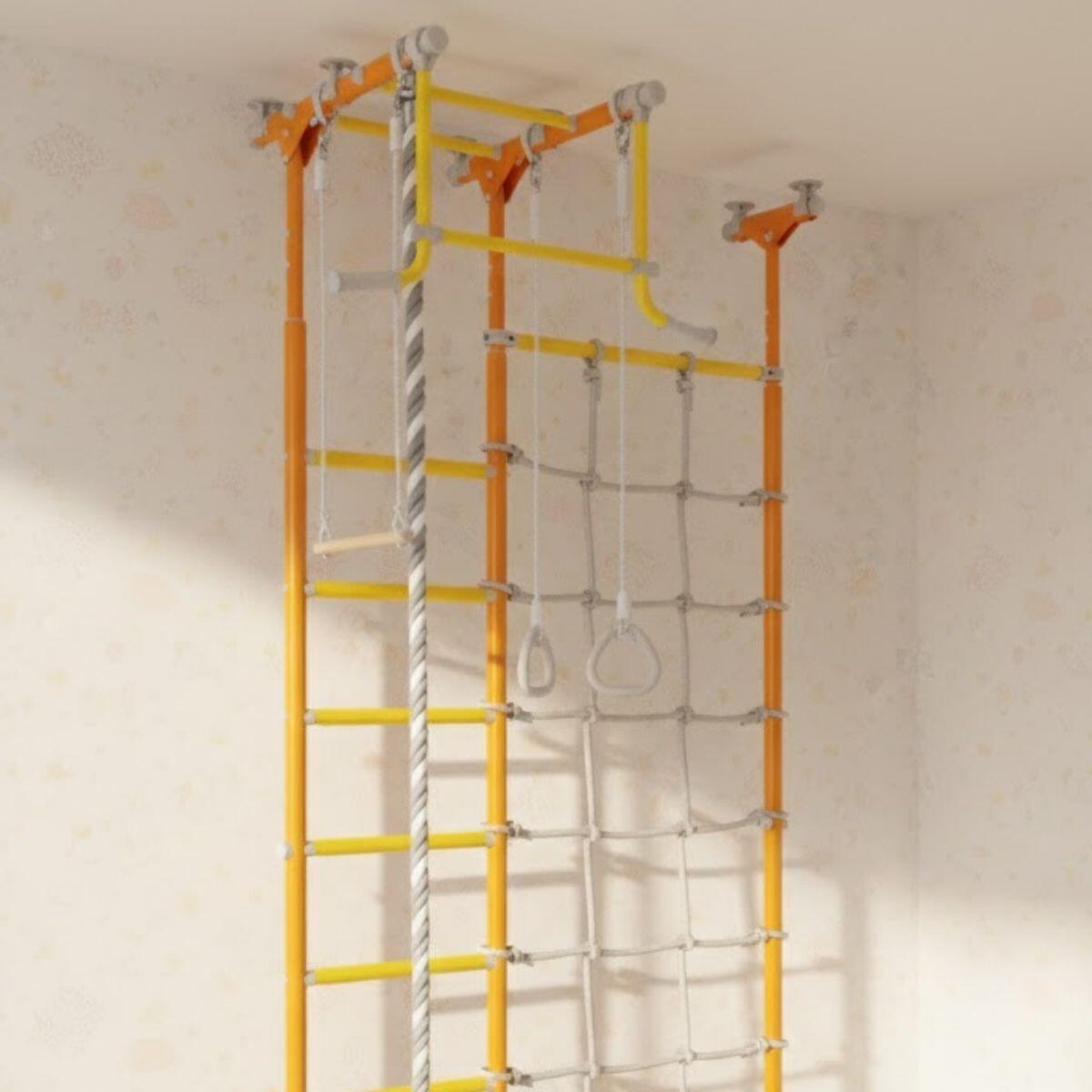 Enfant espalier de gymnastique intérieur filet d'escalade Merkury Orange 3/6