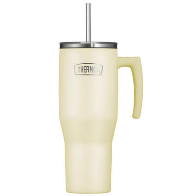 Trinkbecher Refreshing Isolierbecher Trinkflasche Griff Strohhalm 1,1 L