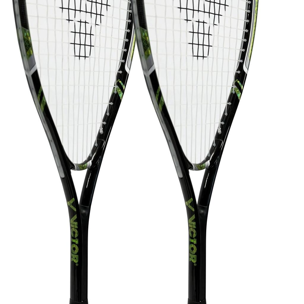 VICTOR X-TA Deluxe 2 Player Squash Racket Set Includes 3 Balls