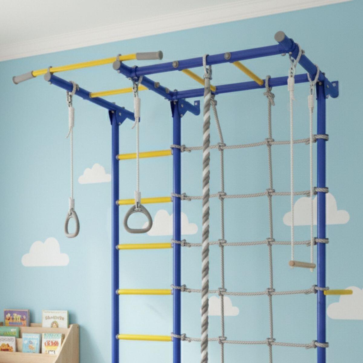 Enfants Gymnastique Espalier avec Filet Kometa Next 5 Bleu 3/7