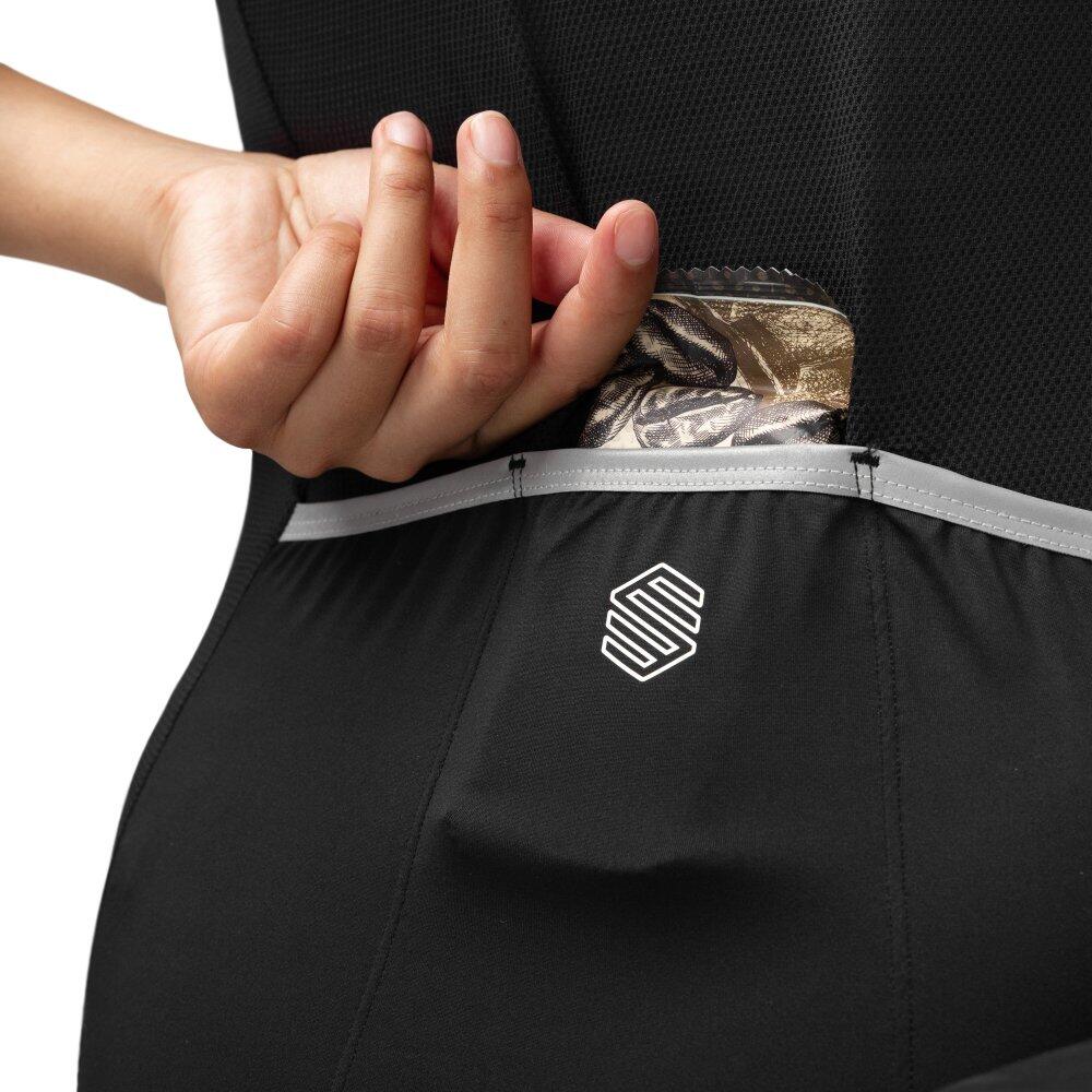 Damen Radsport kurzärmeliges radtrikot für Core Rainier Schwarz 5/7