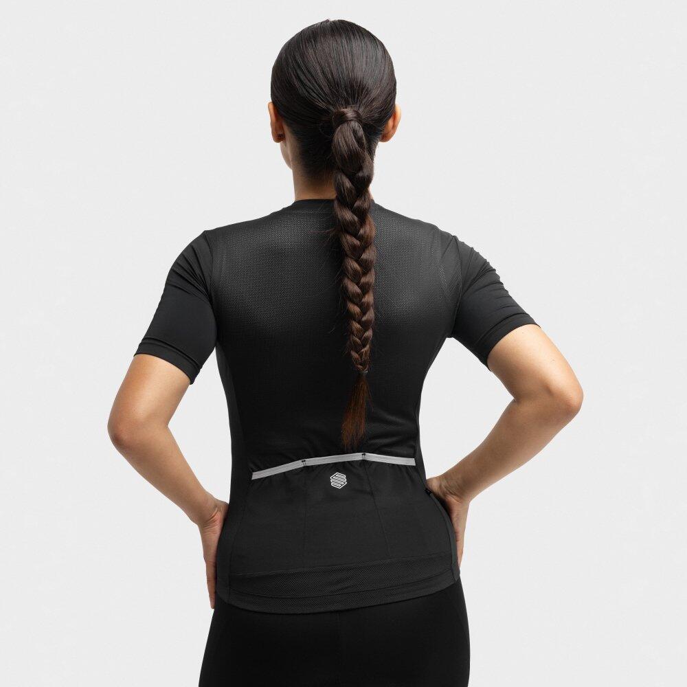 Damen Radsport kurzärmeliges radtrikot für Core Rainier Schwarz 6/7