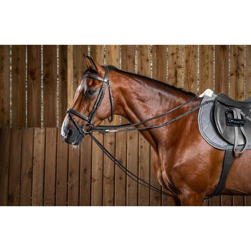 Dy'on Full Leather Draw Reins 1/2 (13mm) Working Coll. Bruin -