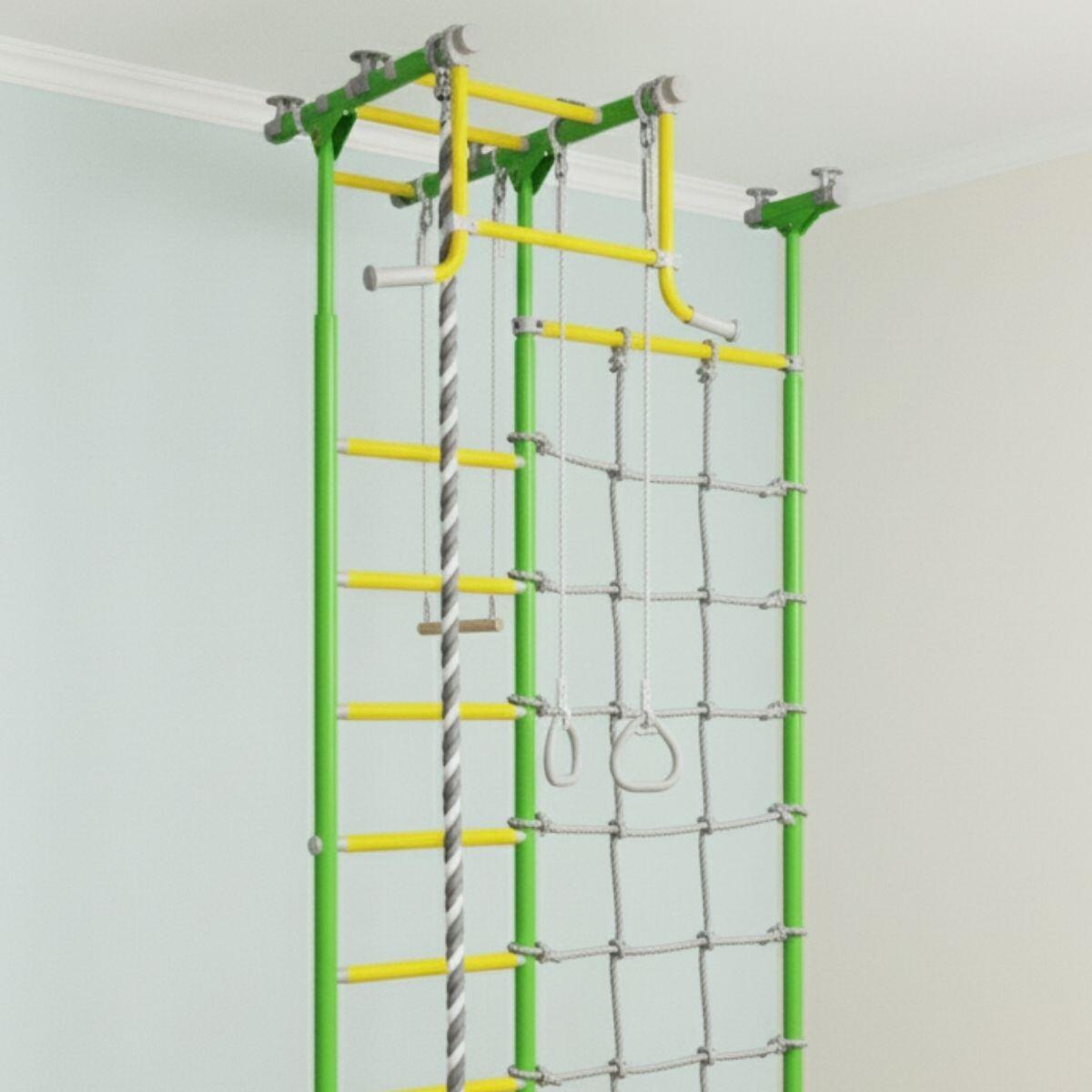 Enfant espalier de gymnastique intérieur filet d'escalade Merkury Vert Clair 3/6