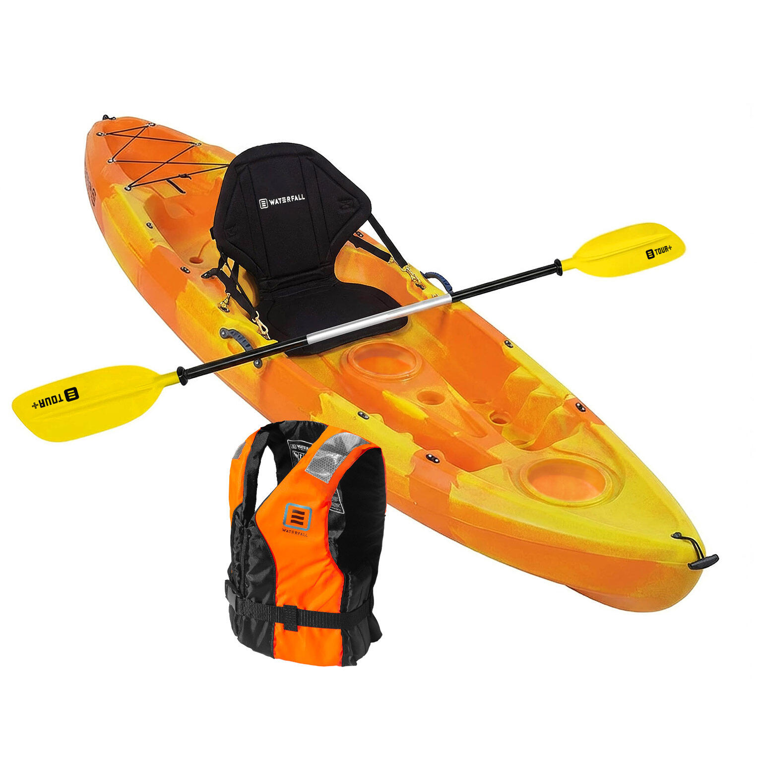 Waterfall - Kayak Randonnée 1 Place Waterfall Touring One Jaune/orange (295x83) - Kayak - Jaune|orange - Decathlon