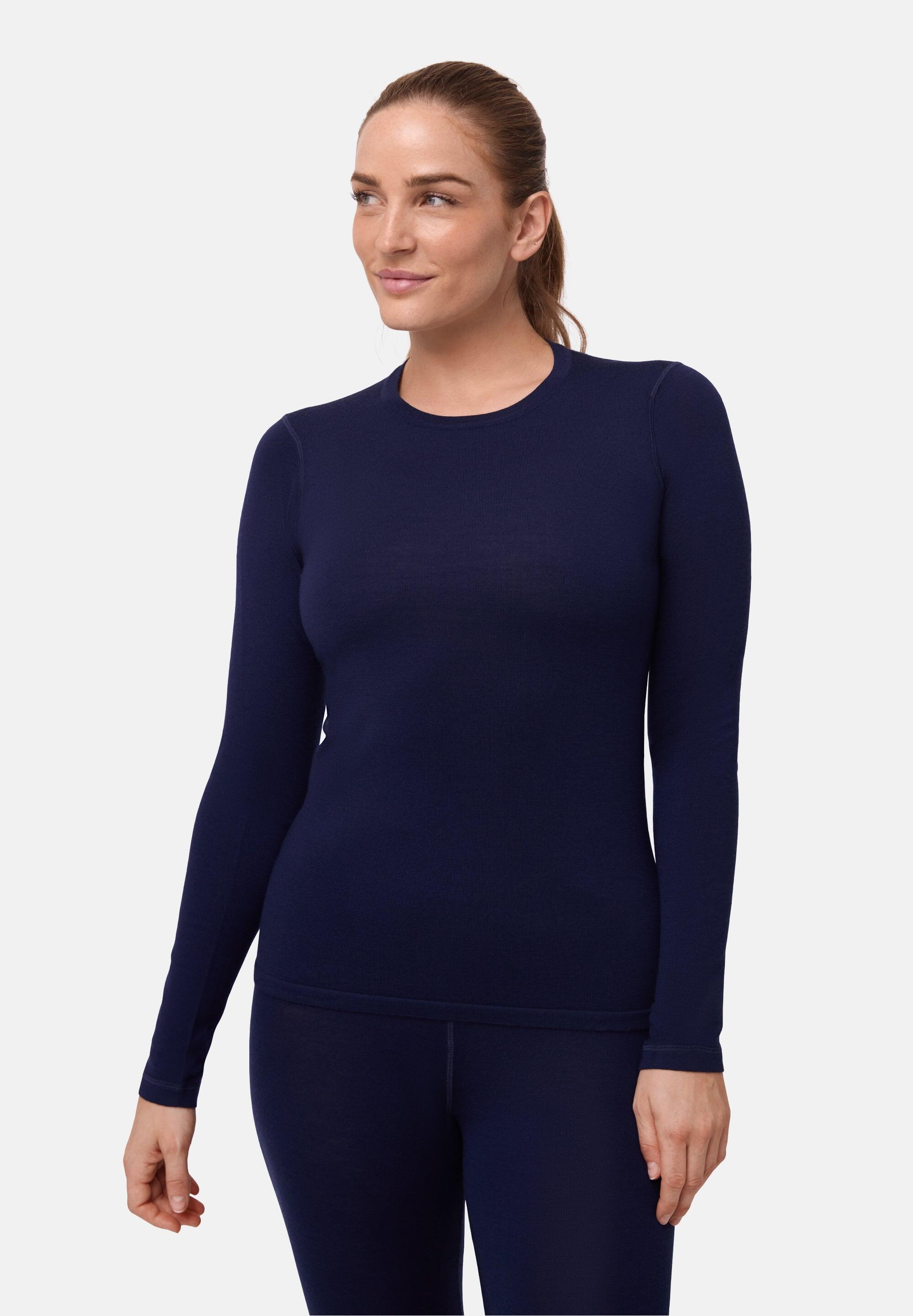 Maglia termica da donna in lana merino a maniche lunghe Morbida e traspirante 3/6