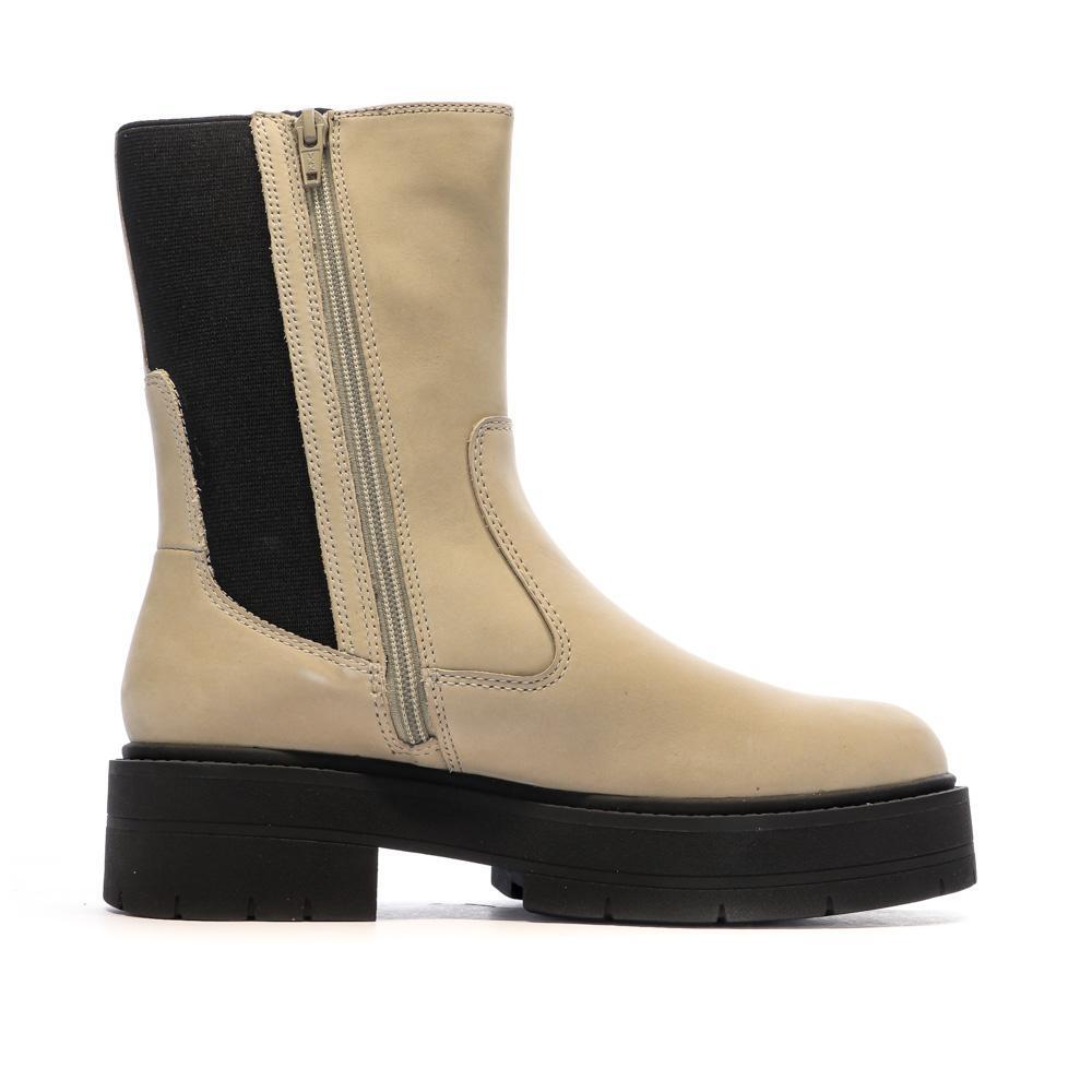 Bottines Beige/Noir Femme Geox Spherica 2/7