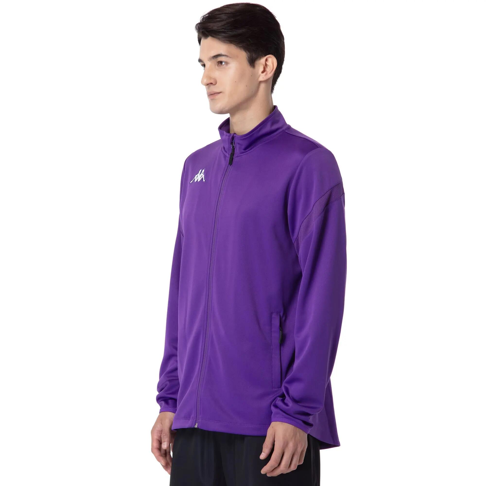Felpa de futebol masculina em poliéster roxo 3/6