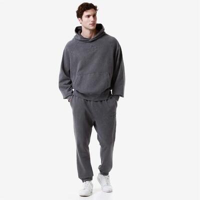 Felpa da uomo in cotone grigio da streetwear sportivo