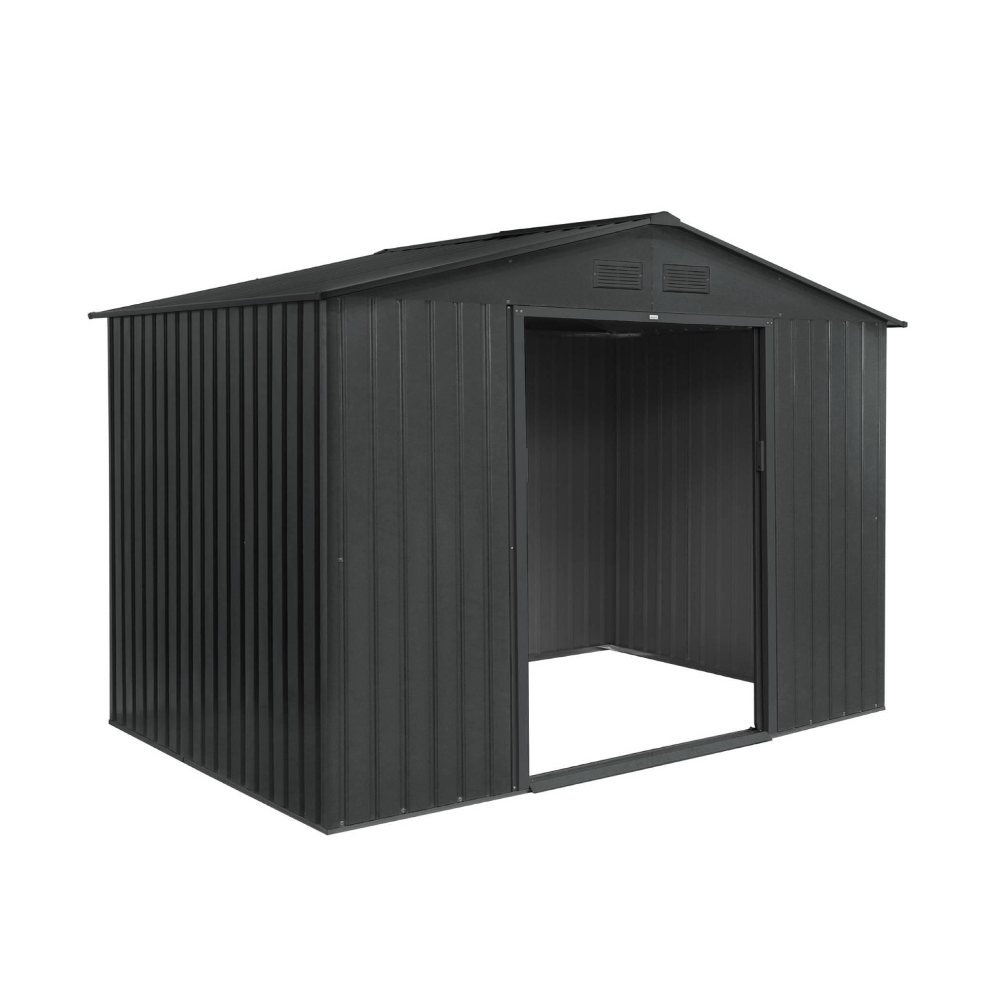 Abrigo de jardim em metal com kit de ancoragem 5,29m², Antracite 5/6