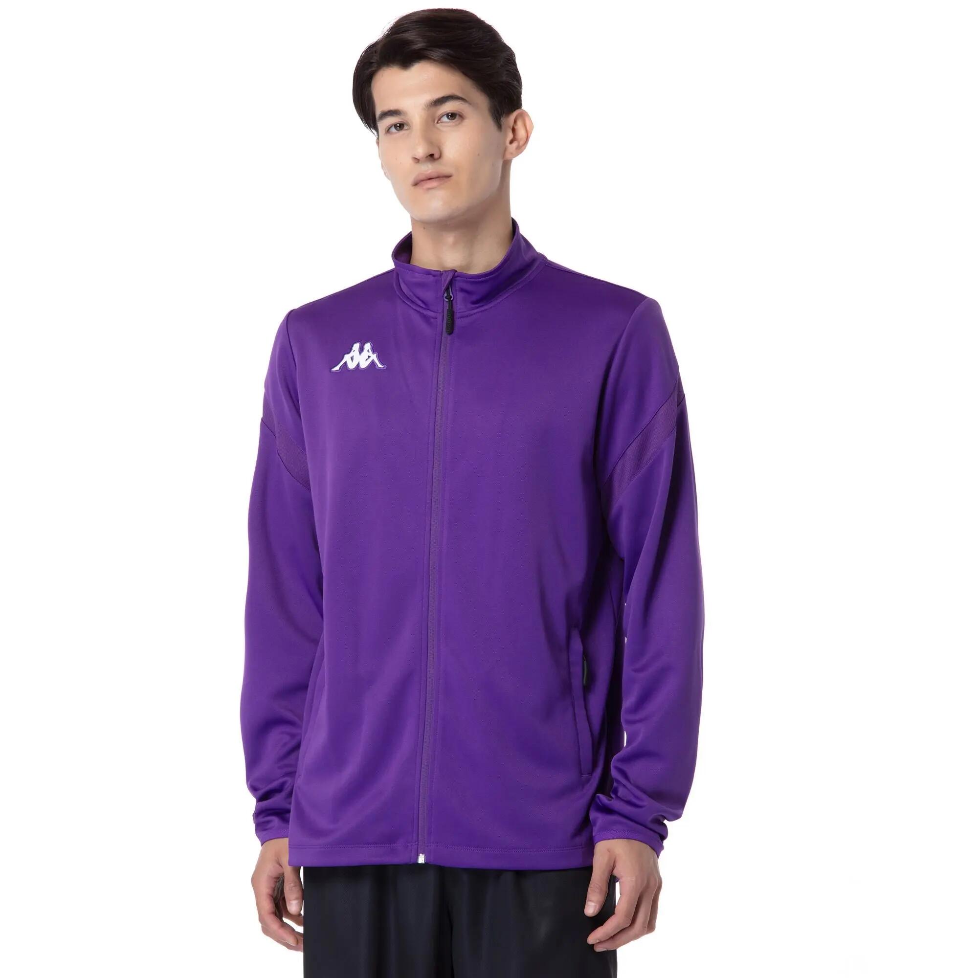 Felpa de futebol masculina em poliéster roxo 2/6
