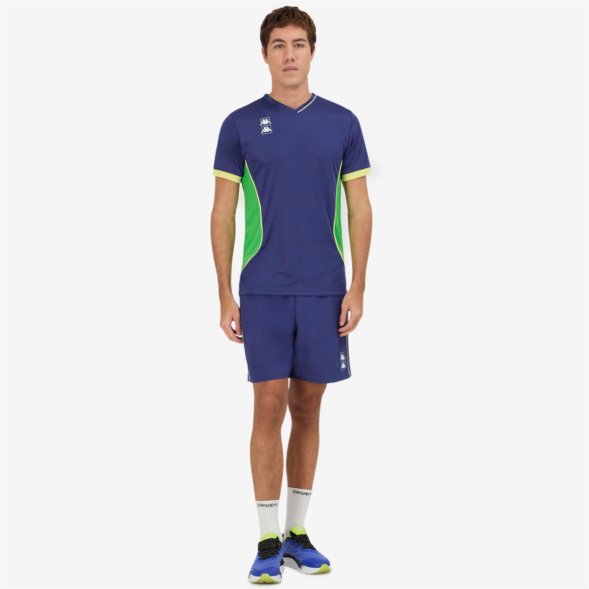T-shirt da uomo in poliestere blu da padel 5/6