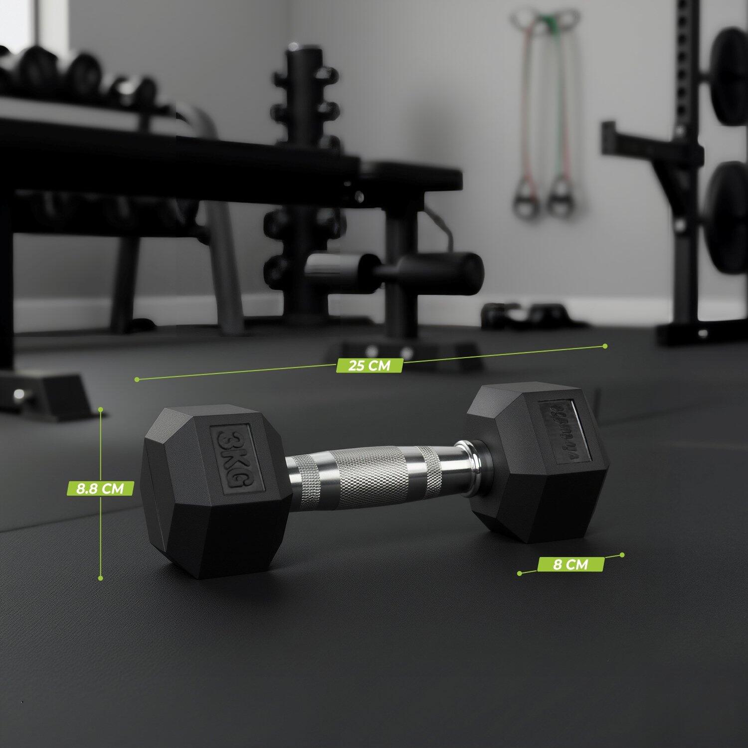 Kurzhantel Hexagon - Hantel - Dumbbell - Pro Stück - 1 bis 40 kg 2/6