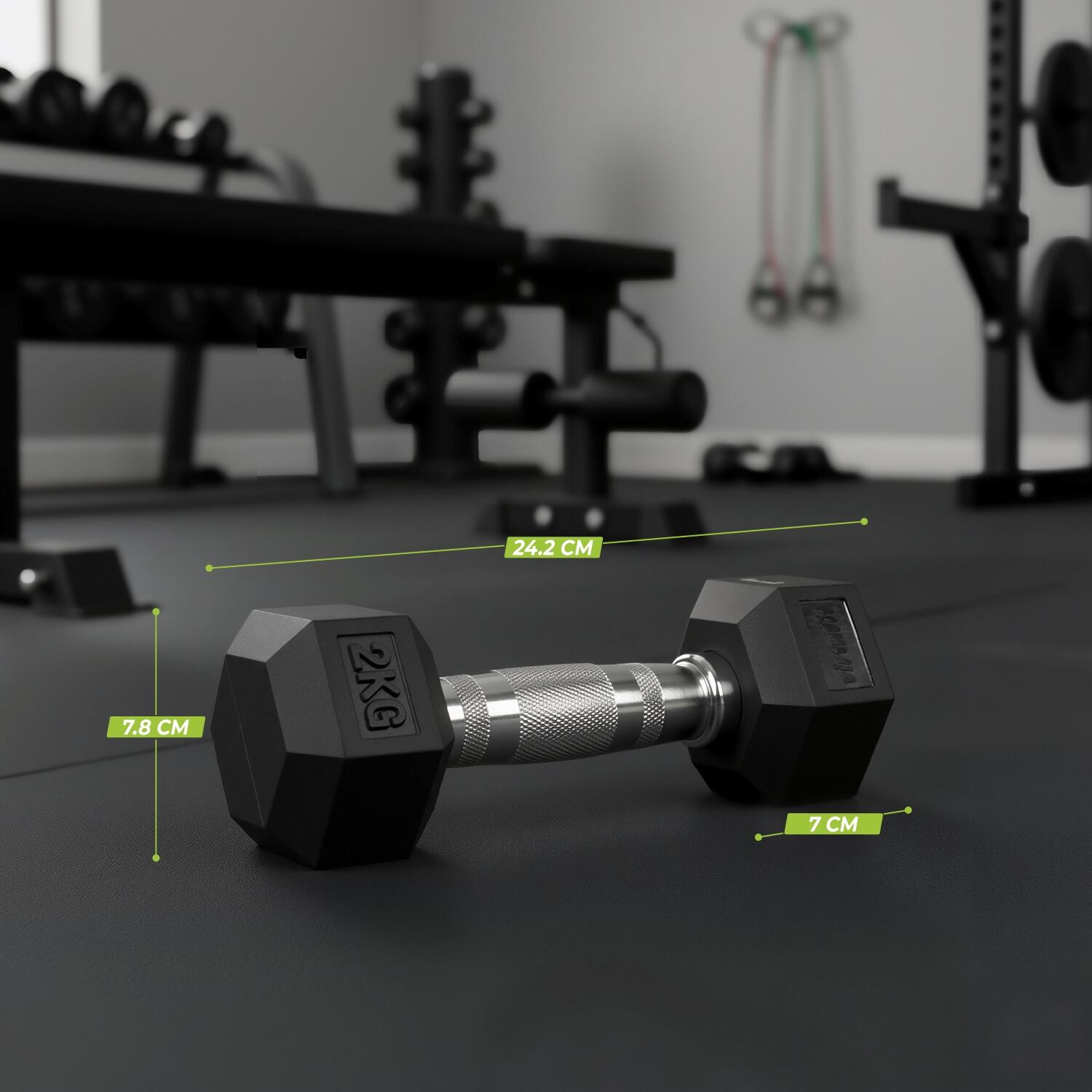 Kurzhantel Hexagon - Hantel - Dumbbell - Pro Stück - 1 bis 40 kg 2/7