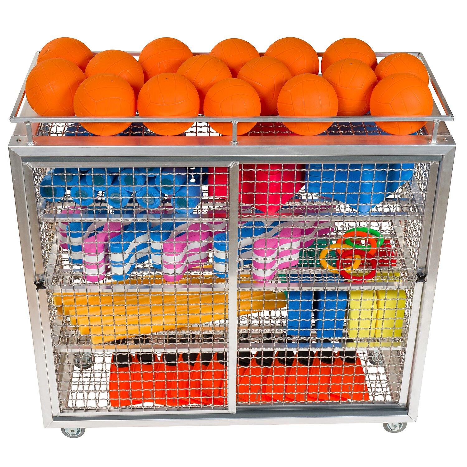 Gitterregalwagen Schwimmbad 150x62x148 cm Mit Rädern Leichtathletik Unisex 2/2