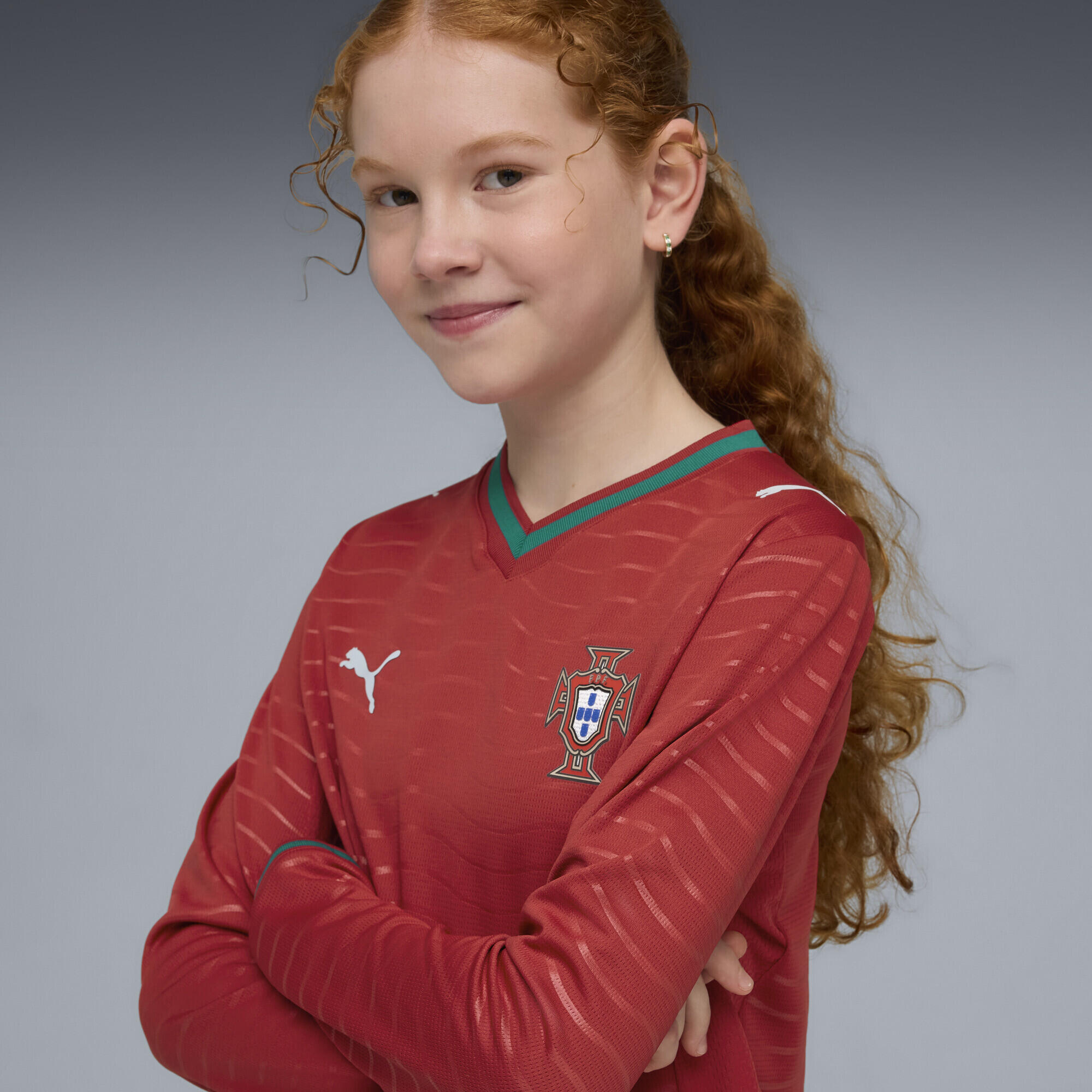 Maglia Home a maniche lunghe Portogallo 2026 per ragazzi PUMA 3/6