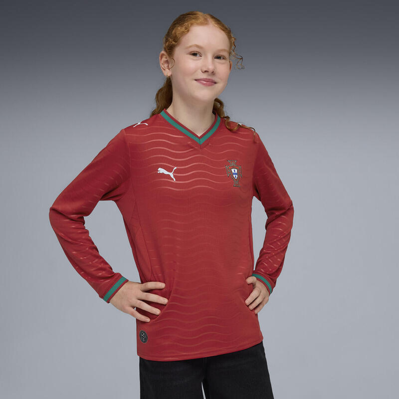 Tricou copii mânecă lungă, 2026, roșu PUMA