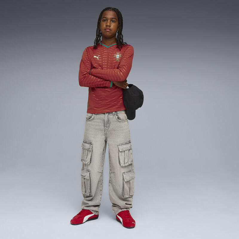 Tricou copii mânecă lungă, 2026, roșu PUMA