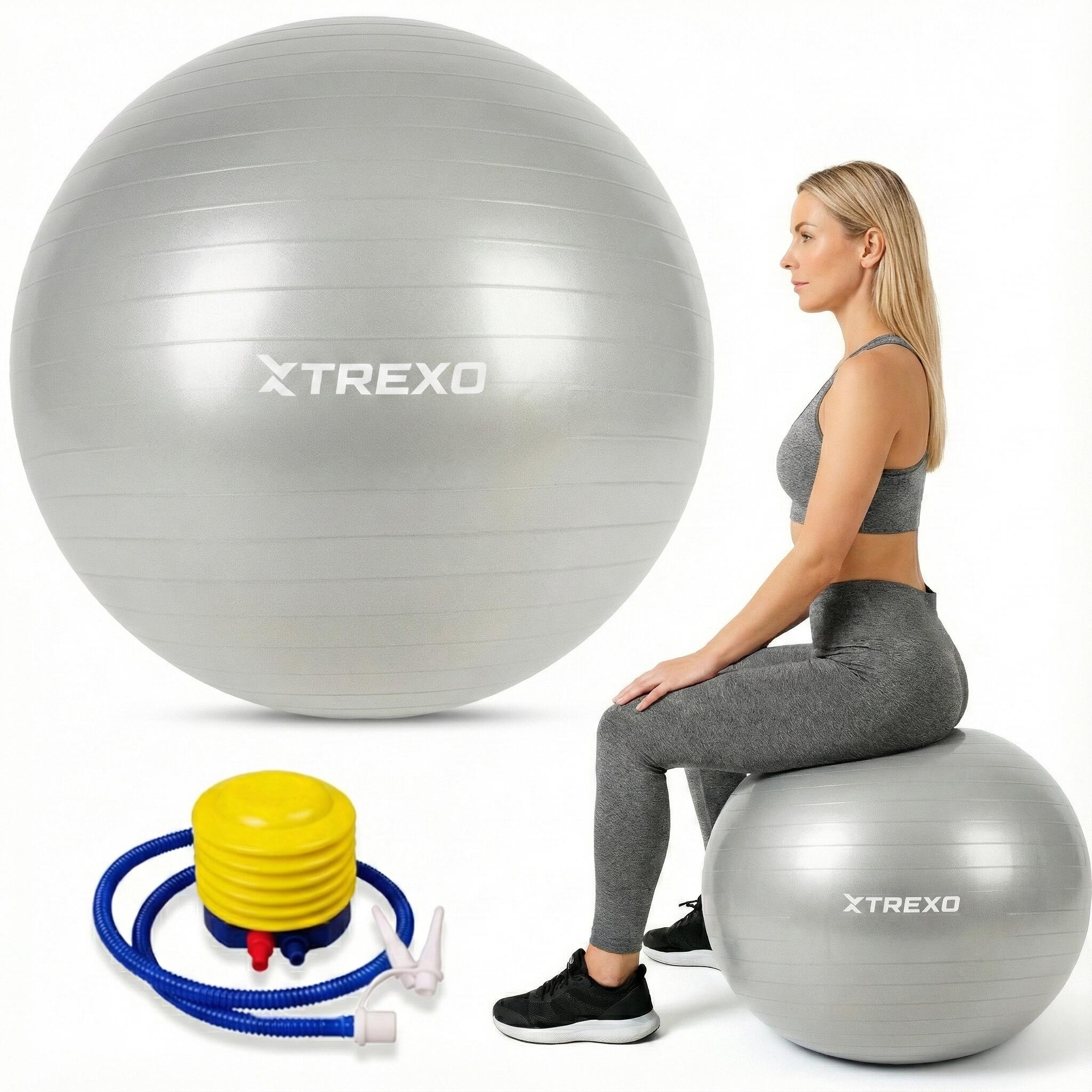 Xtrexo - Ballon De Gymnastique Xtrexo Txo-b4z009-gy - Gym Ball - Gris - 75 Cm - Decathlon