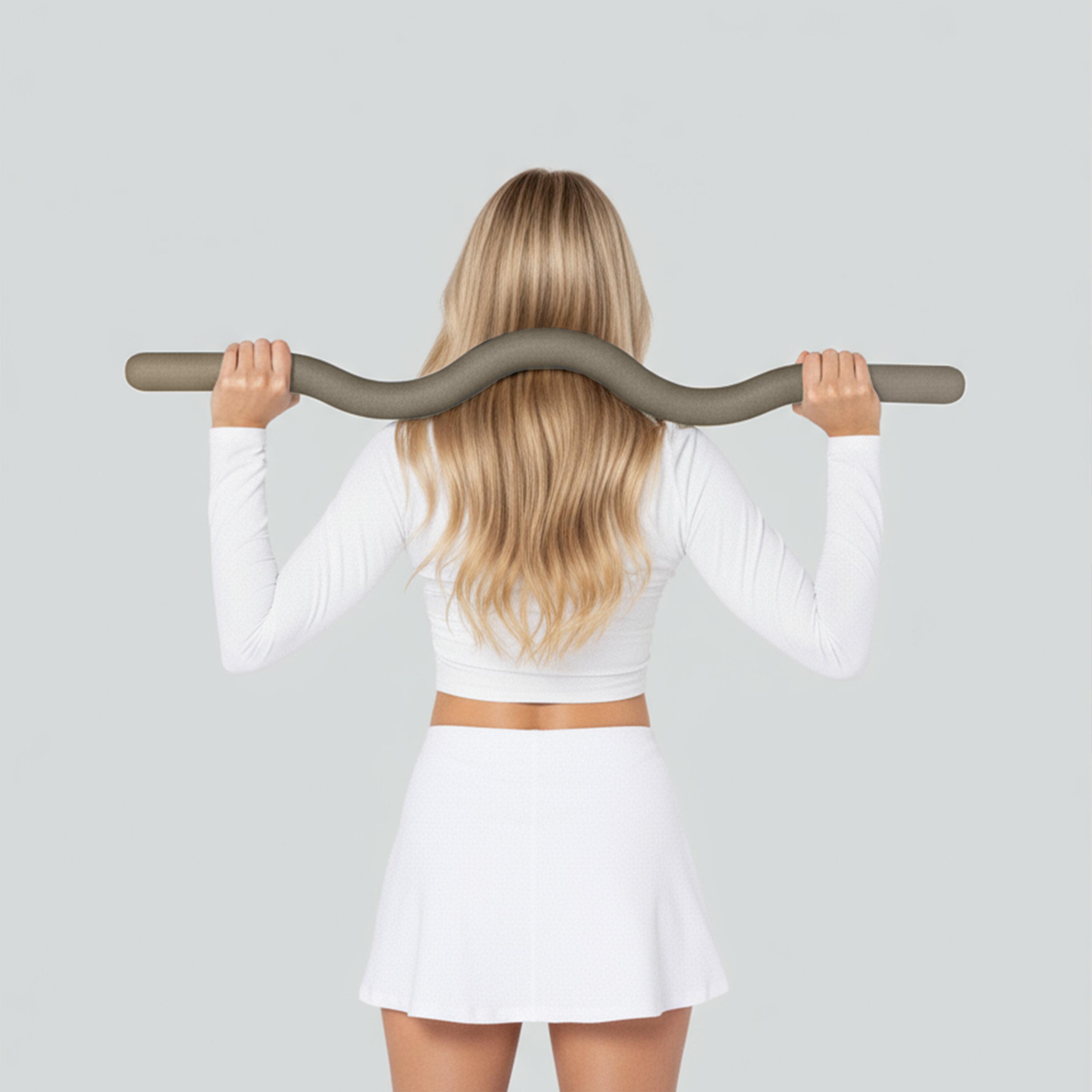 SZTANGA OBCIĄŻENIOWA ŁAMANA SILIKONOWA DO ĆWICZEŃ FITNESS PILATES 6.8 KG 4/7
