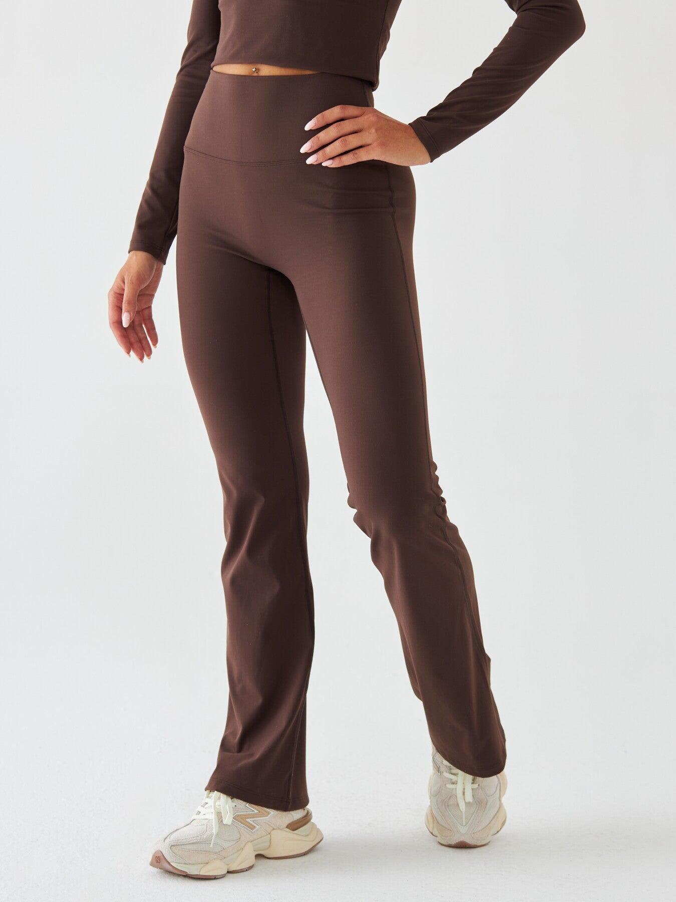 Braune Flrared Leggings – Morning Dew 3/7