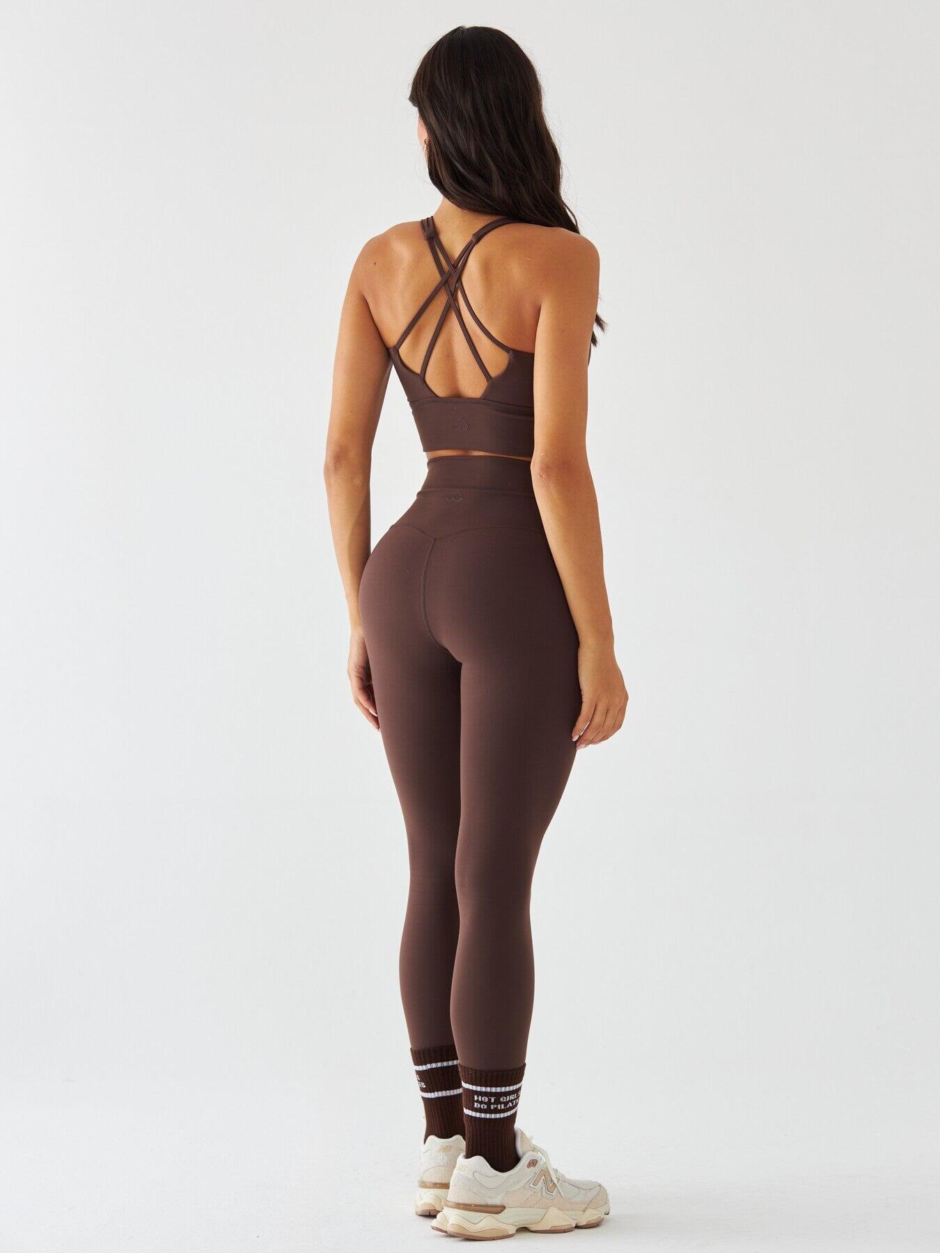 Braune Sportleggings – Morning Dew 7/7