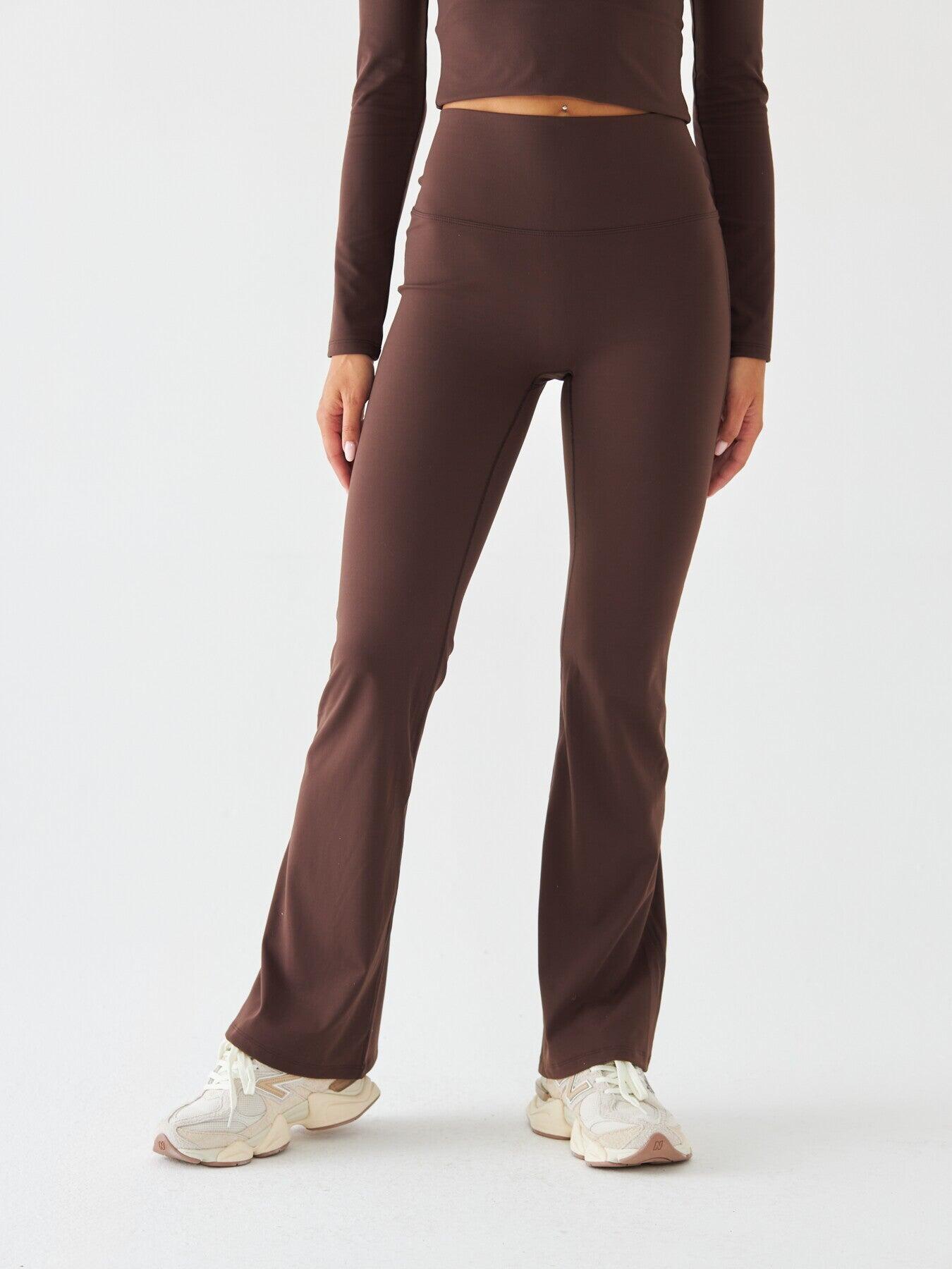 Braune Flrared Leggings – Morning Dew 2/7