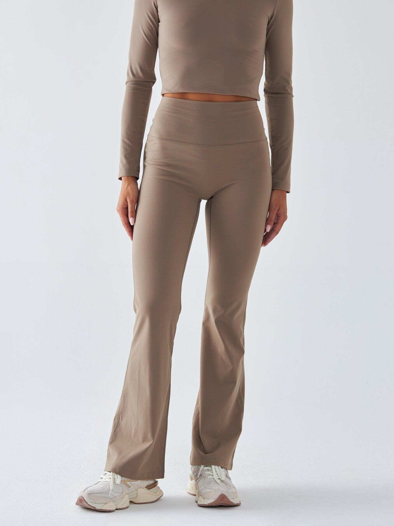 Beige Flared Leggings – Morning Dew 3/7
