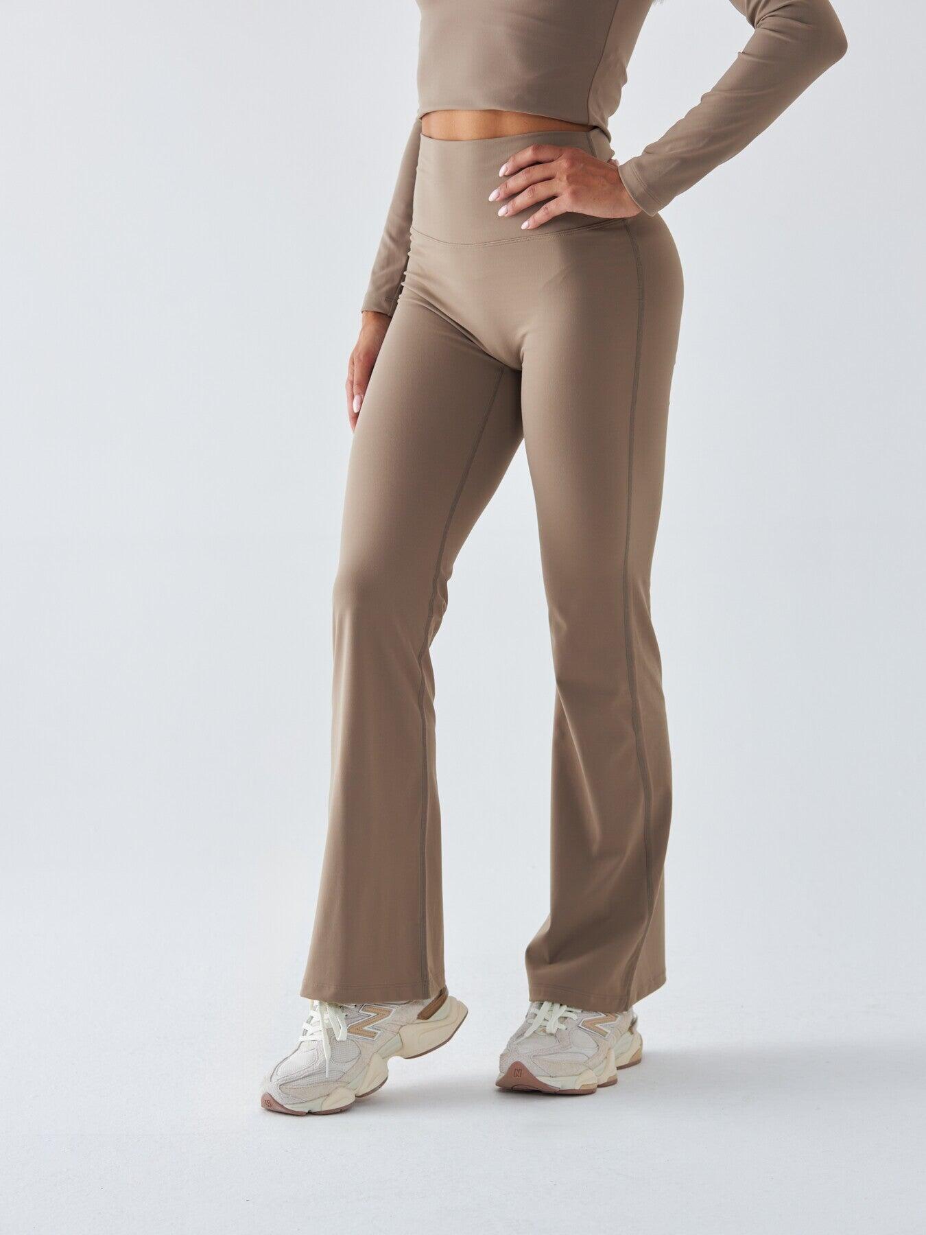 Beige Flared Leggings – Morning Dew 2/7