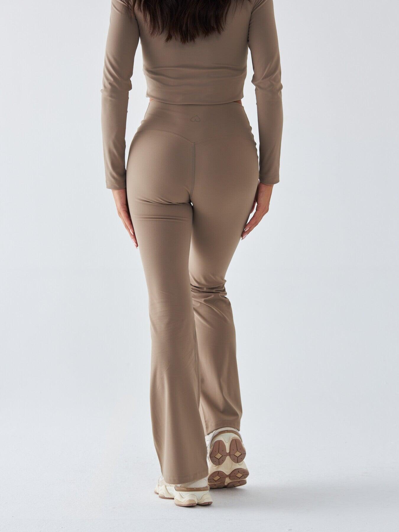 Beige Flared Leggings – Morning Dew 4/7