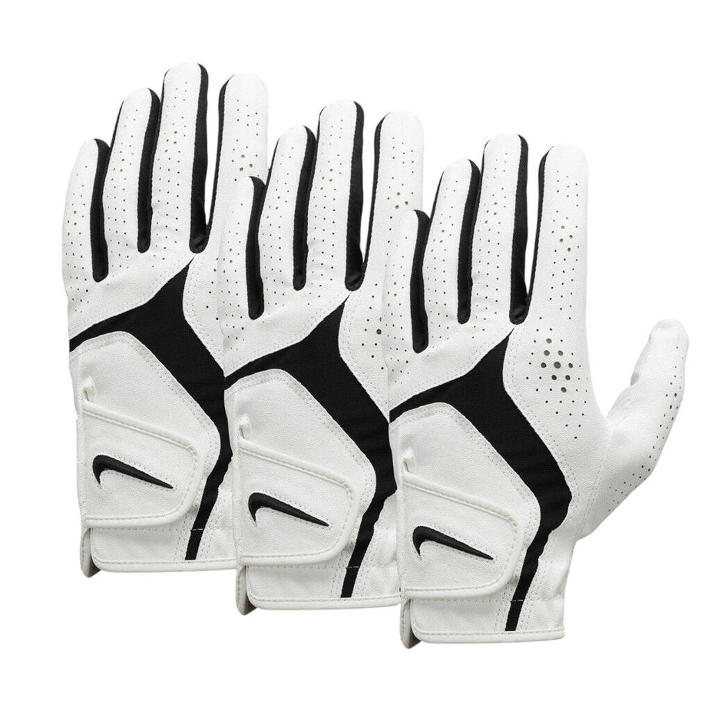 Dura Feel X Golf Gloves (Pack of 3) (White/Black)