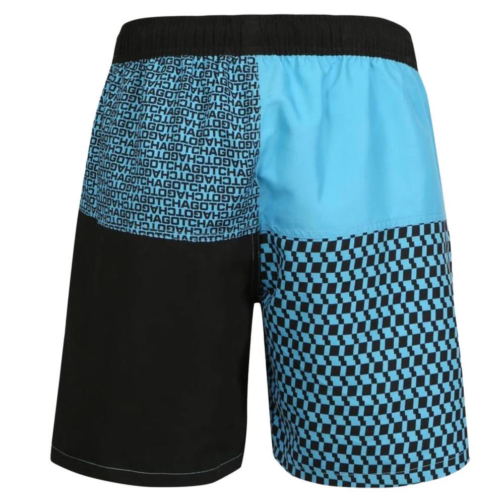 Gotcha Grid Badeshorts für Herren, Schwarz/Blau 2/2