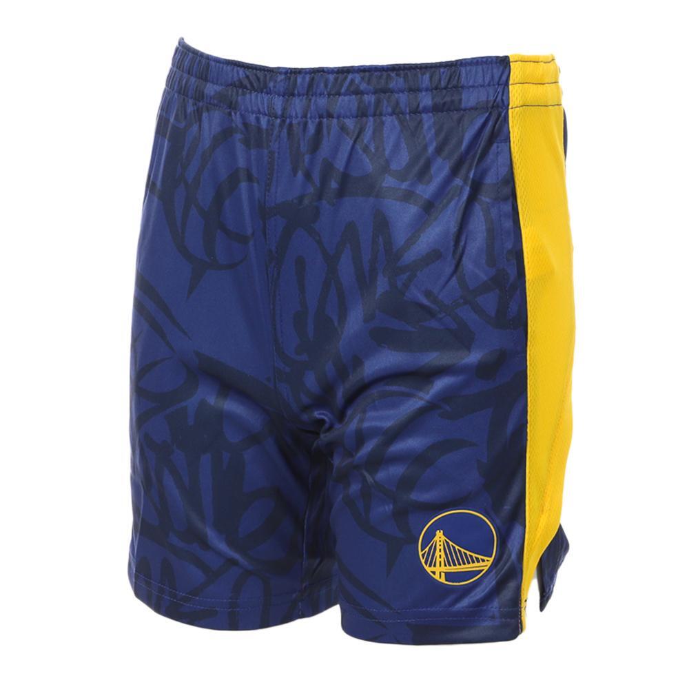 Boys' NBA Golden State Warriors Basketball Shorts - Blue/Yellow