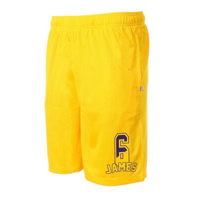 Short Basket Uomo Giallo NBA Los Angeles Lakers