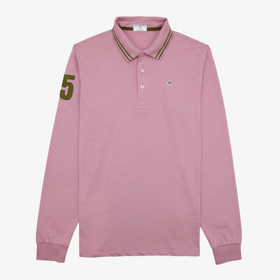 Lounes katoenen polo met lange mouwen