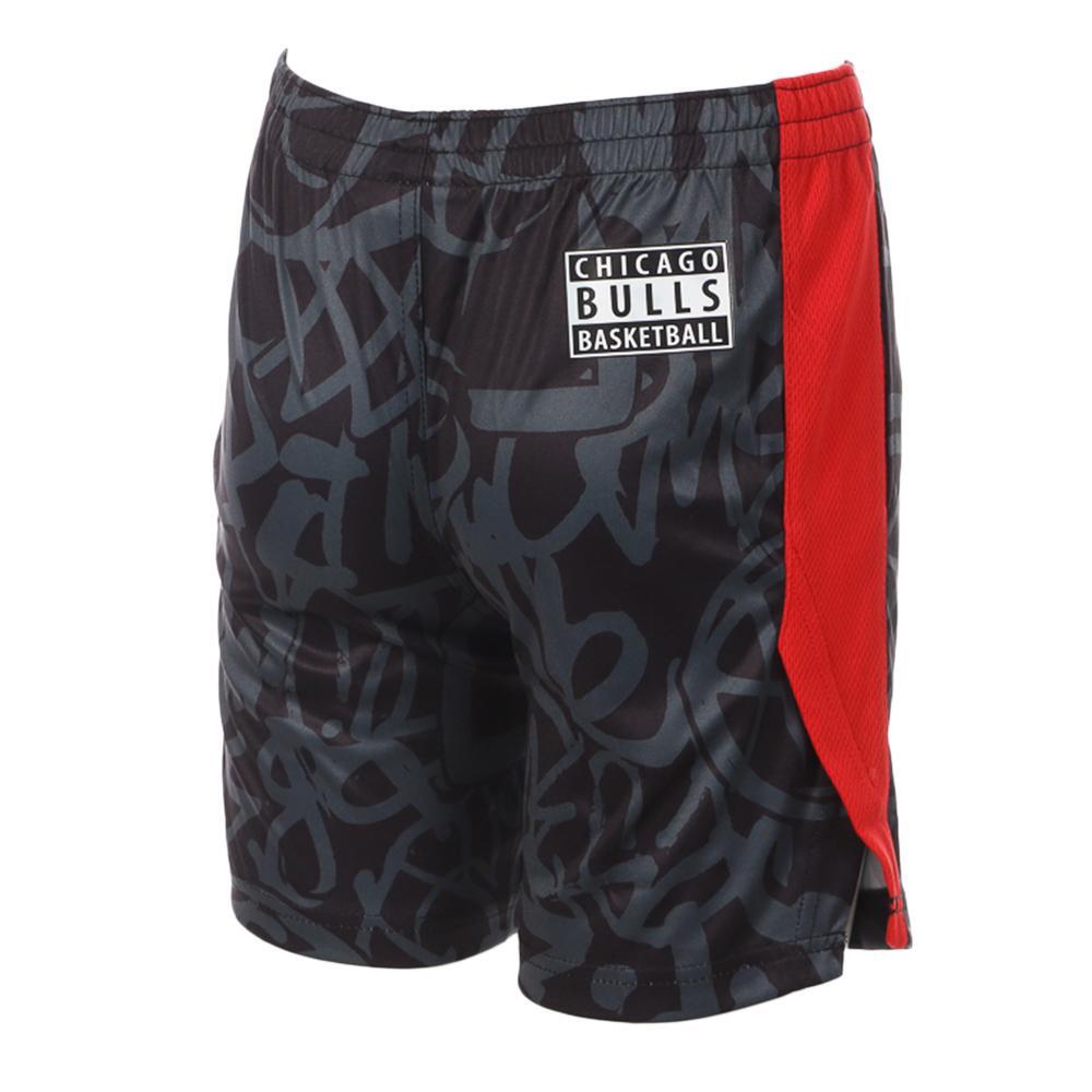 Short Basket NBA Chicago Bulls per Ragazzo Grigio/Rosso 2/2